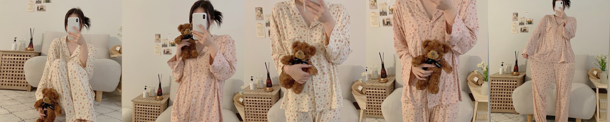 국산 면100잠옷 요루면 순면파자마바지 2중거즈 뜨왈 잠옷