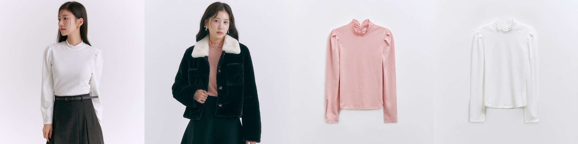 데일리즈 겨울여자긴팔 라운드넥 피치기모이너티 자체체작