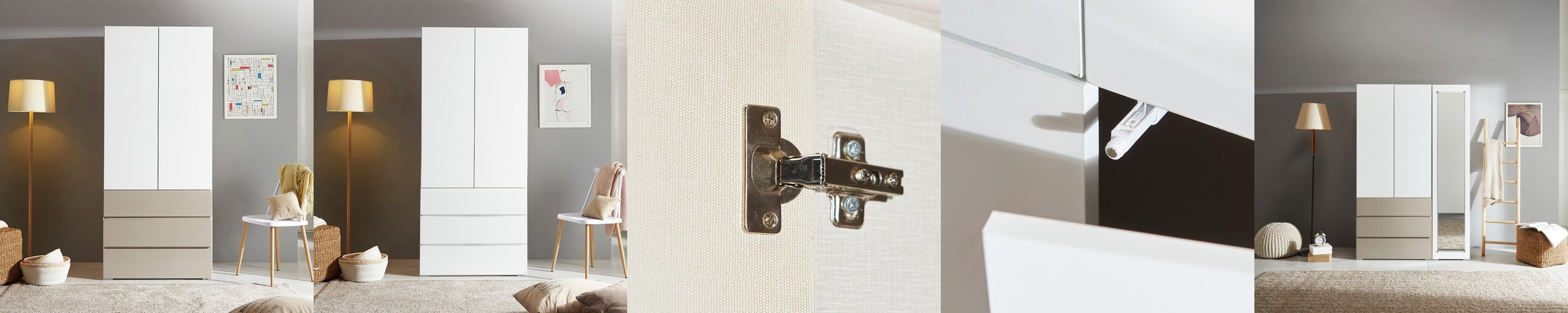 루이스 LPM 옷장 원룸 안방 싱글 기본 800 화이트