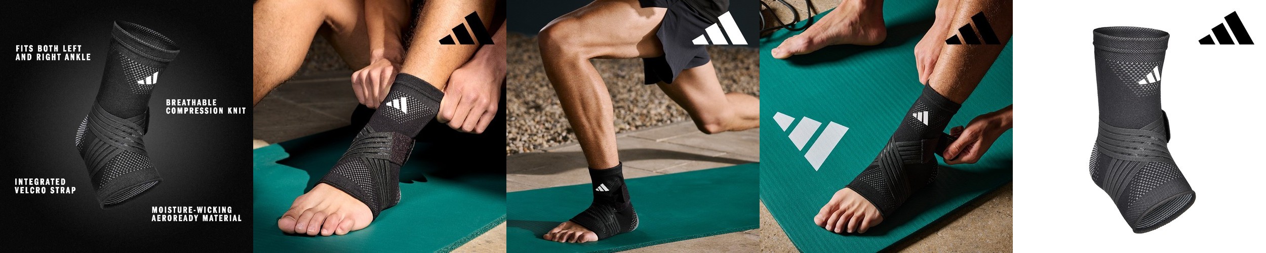 1+1 아디다스 에어로레디 발목보호대 축구 농구 러닝 등산 헬스 배구 밴드 발등 얇은