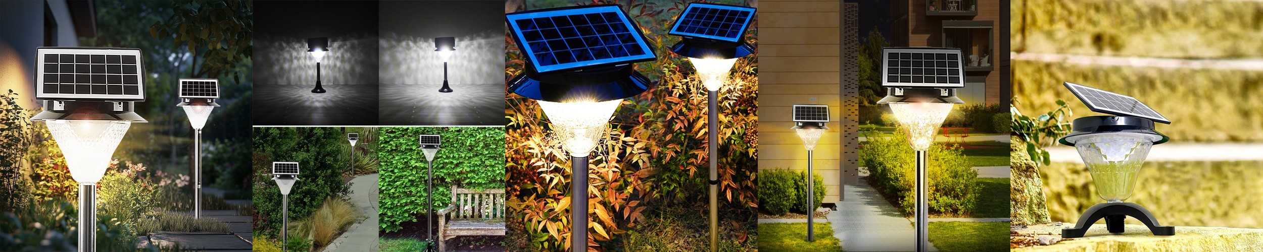 고란 LED 태양광정원등 가로등 전등 야외조명등 경관 태양열조명 수목 잔디등 90개 전구