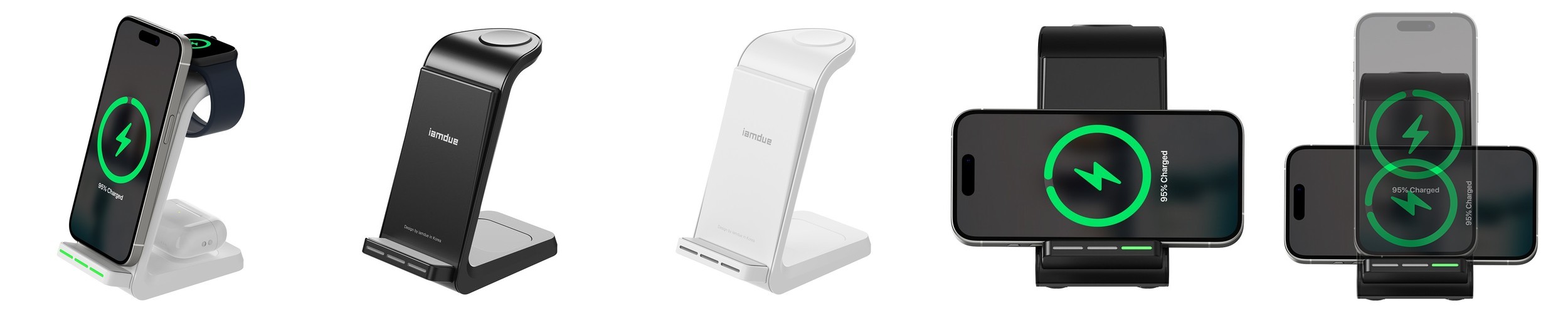 3포트 퀵차지3.0 GaN 접지 고속 멀티 충전기 54W GQ110 블랙