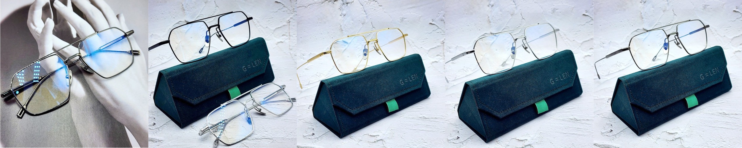 긱시크 무테안경 남자 여자 투명 패션 사각 가벼운 티타늄 블루라이트차단안경테 TGL22