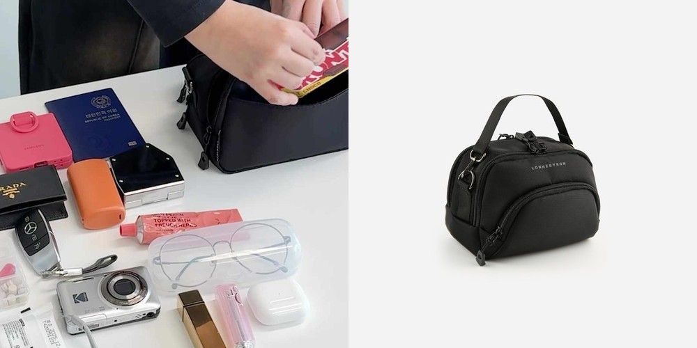 므떼 여성 벌집 크로스백 여행용 보부상 가벼운 유럽여행가방 핸드폰 크로스 나일론 미니 백