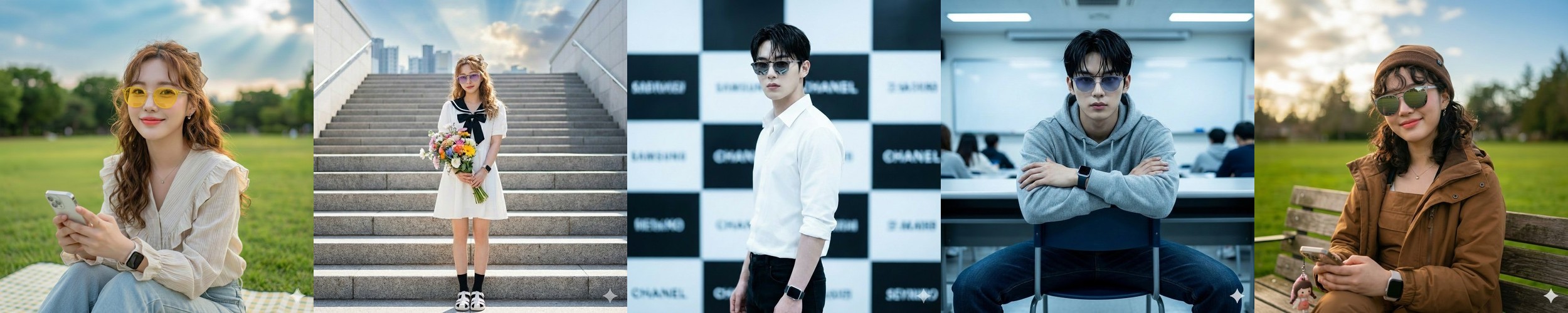 가벼운 초경량 사각 무테 반무테 티타늄안경테 금테 은테 안경 남자 여자 안경태 TGL52