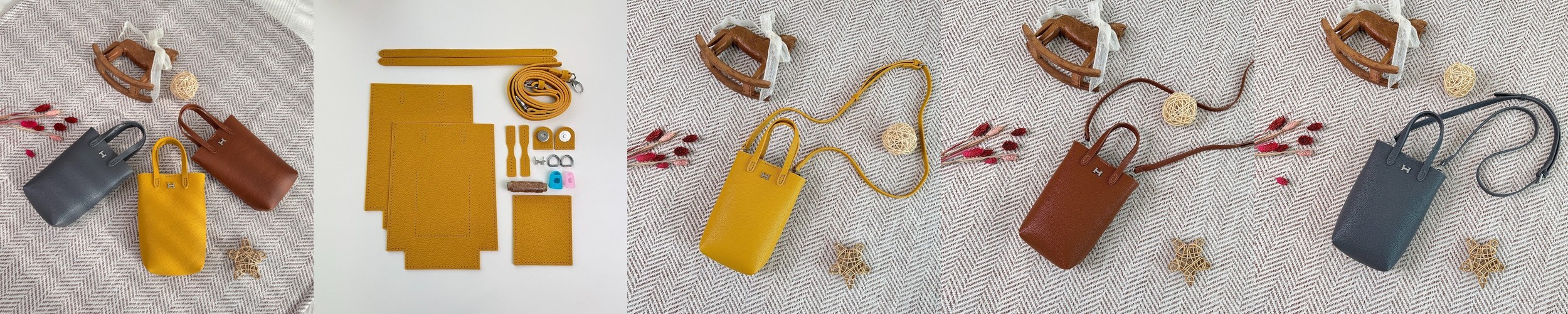 [동영상제공] DIY 가죽 가방만들기 가죽공예 키트 패키지-크라운백