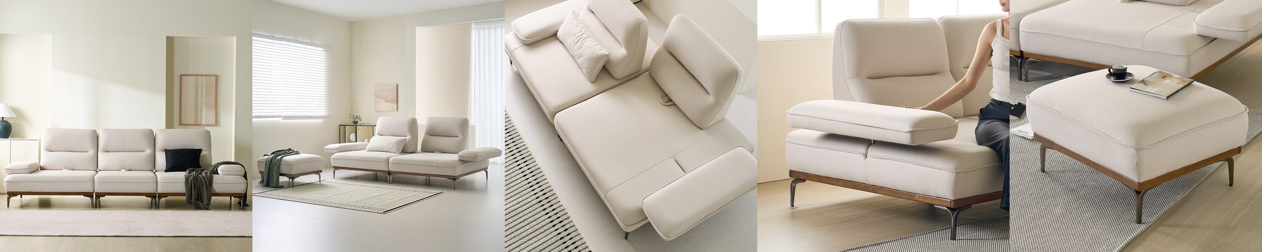 [행사] 케이하우스홀드 클라우드 에스 2인 패브릭 소파 모듈 구름 조약돌 쇼파