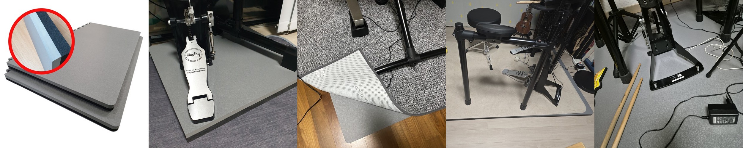 덕진스펀지 믹서기 매트 2개 층간소음 방진 소음 진동 방지 25Tx200x200 닌자