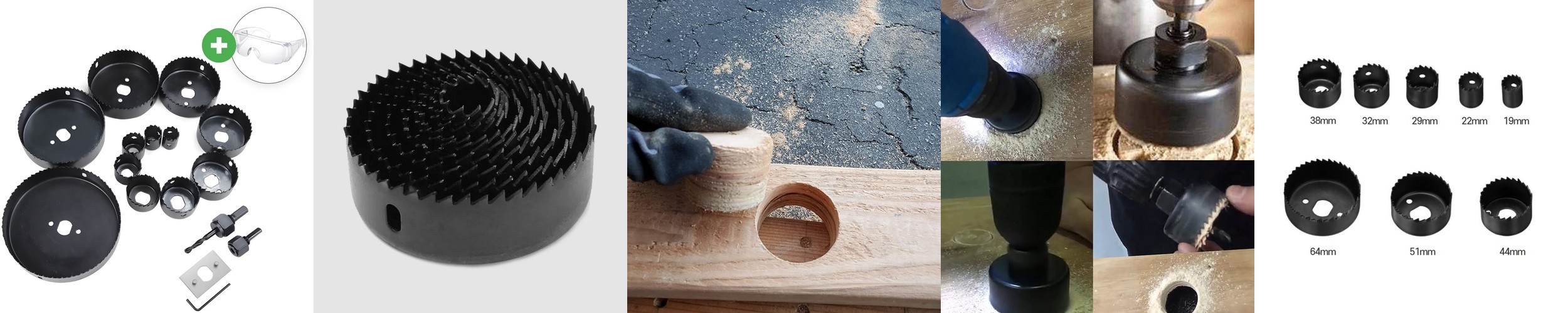 타일홀쏘 유리 대리석 타공 홀쏘 홀커터 타일용 기리 10P세트