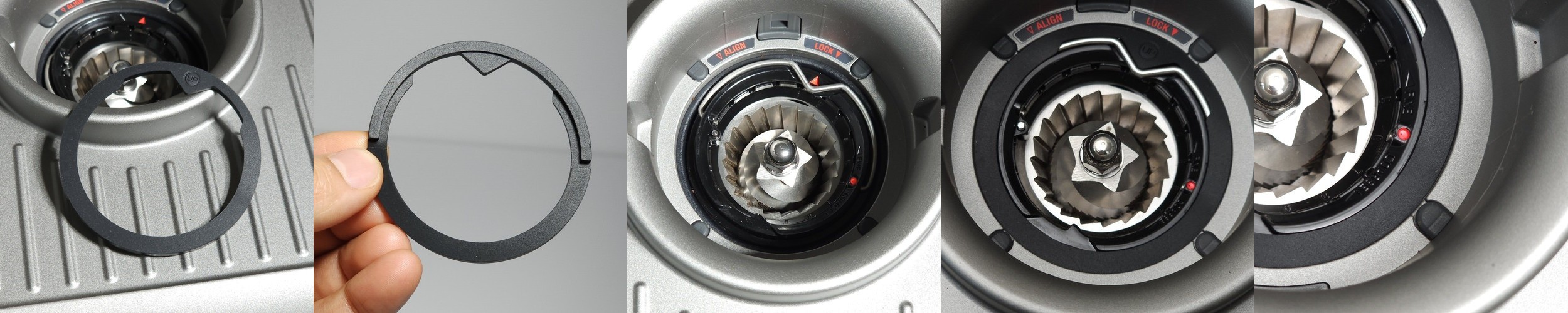 브레빌 그라인더 실링 가스켓 씰링 칼날 버 링 BES 870 876 878 880