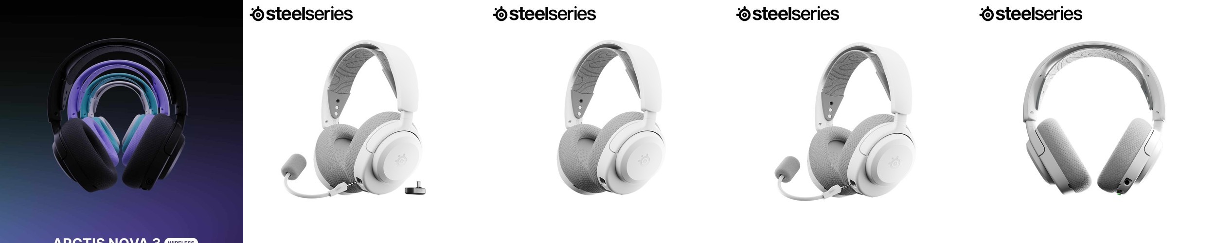 스틸시리즈 Arctis Nova 7 Gen2 듀얼 무선 게이밍 헤드셋 화이트