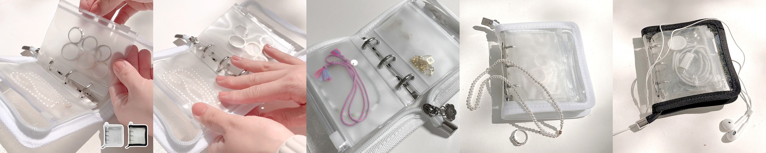 로에드 귀걸이 악세사리 보관함 2단 가죽 보석함