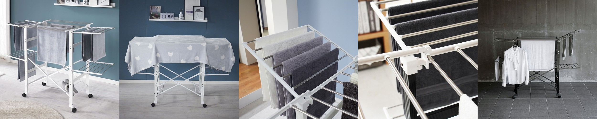 오라플 창문 흡착 몬스터 빨래건조대 이불 베란다 원룸 천장 접이식 대형 4단