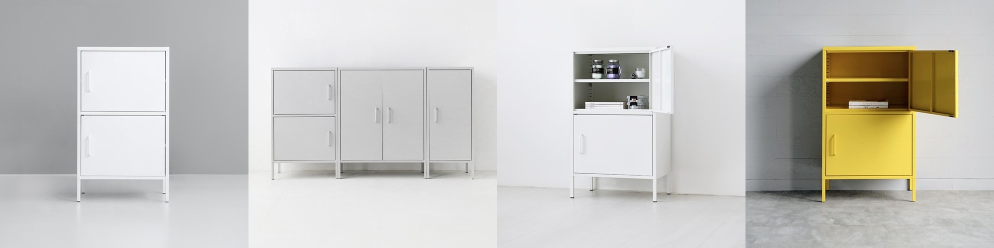 플로이 모듈가구 미드센츄리 수납 서랍장 1200x400x800, 3단, 화이트 MWF356C