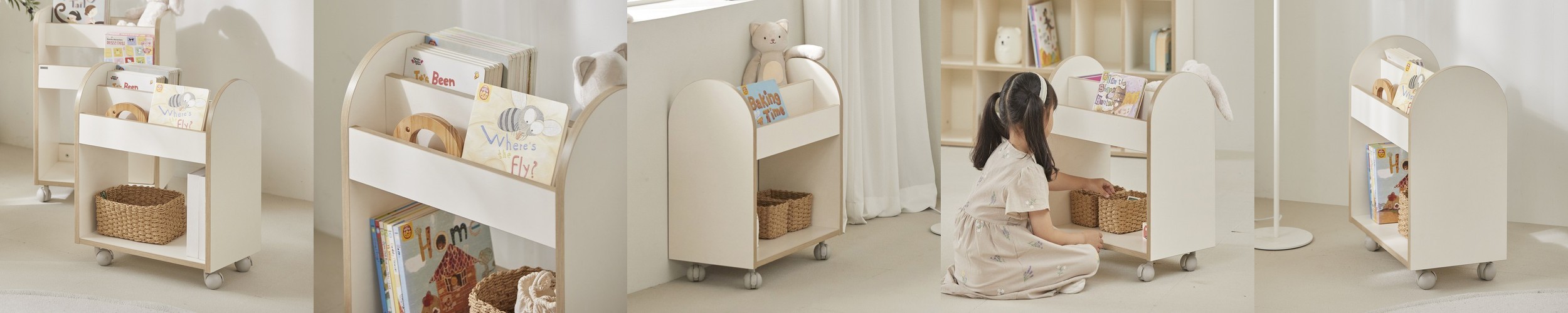 비비E0 3단 어린이 아기 교구장