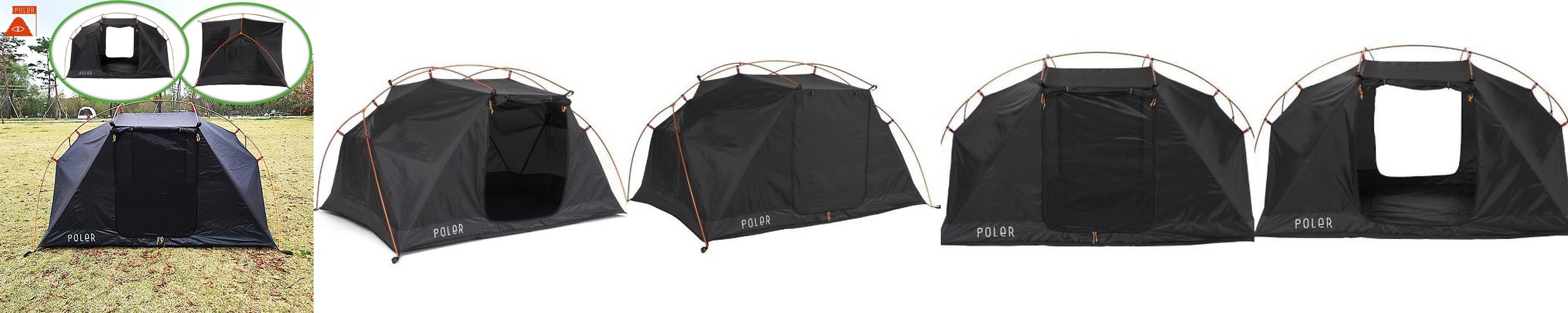 로티캠프 원터치 텐트 그늘막 캠핑 감성 비치 나들이 COM2