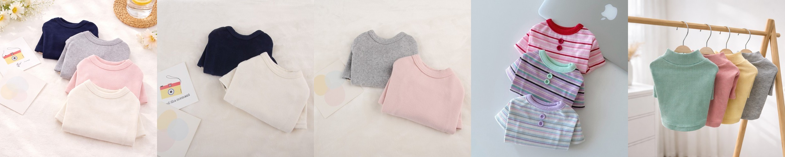 베이직하우스 면 20수 무지 라운드 티셔츠