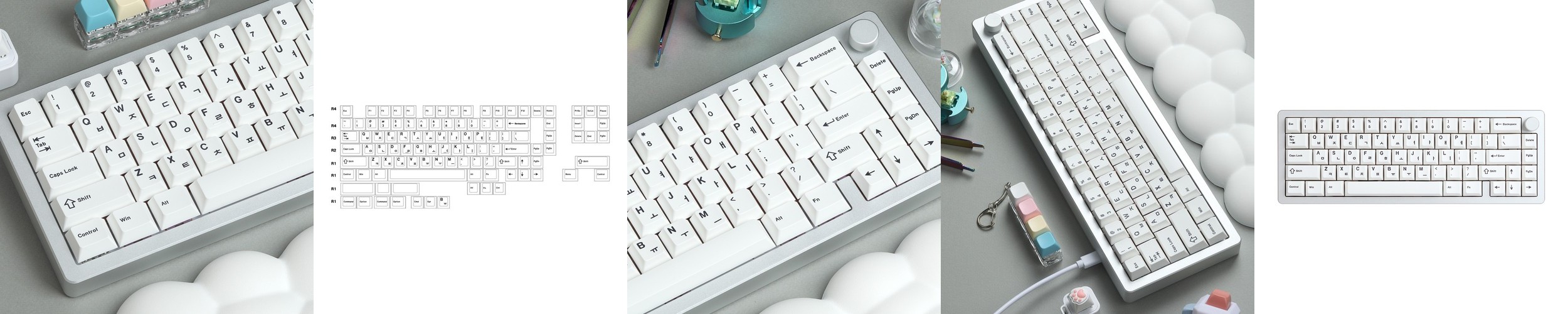 SPM AL82B 풀 알루미늄 핫스왑 커스텀 기계식 키보드 베어본 DIY키트