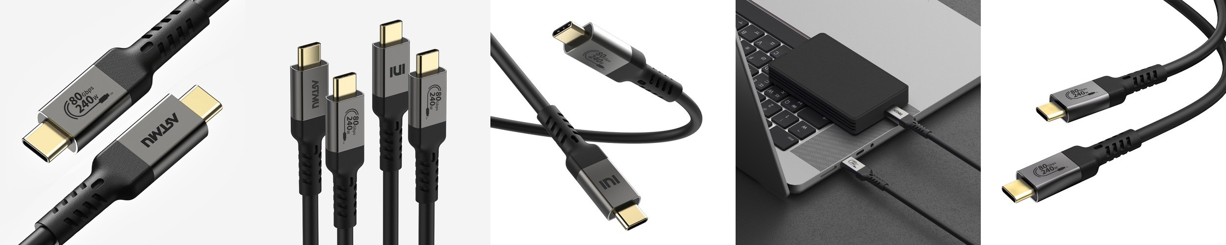 USB PD C to C 240W EPR GEN2 10Gbps 케이블 2m, 1개