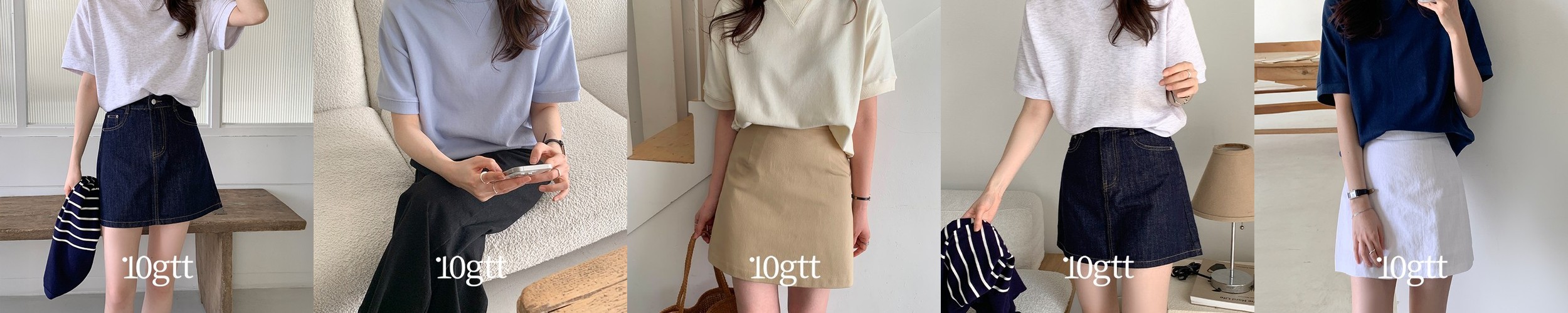 로랑 탄탄핏 코튼 네오프렌 발포 레터링 반팔 티셔츠