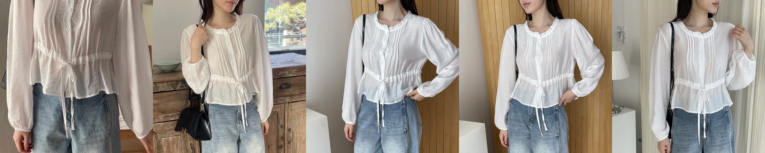 [예약배송4월9일][쥴리앤칼라] 22HS 칼라53 스마일 오션 원피스 레이스 그레이