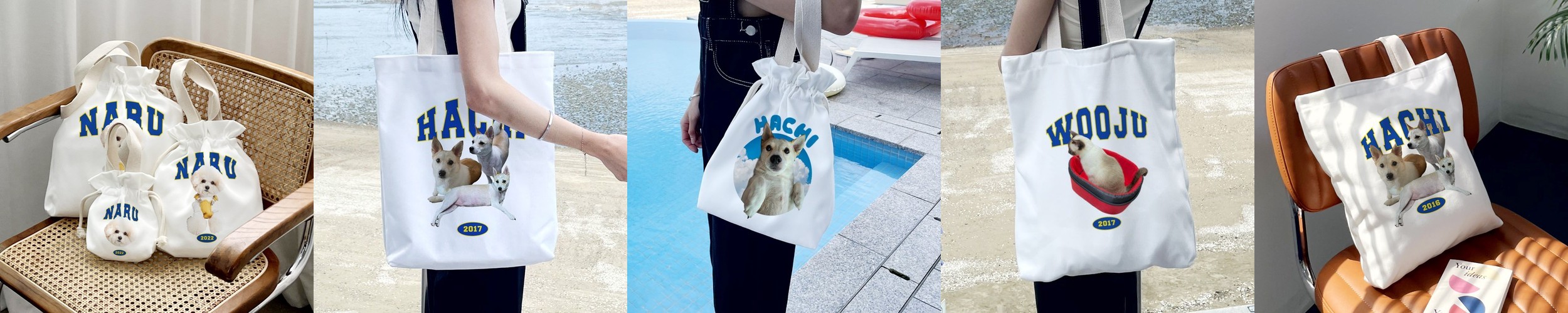 미니 스마일 손가방 에코백 가방