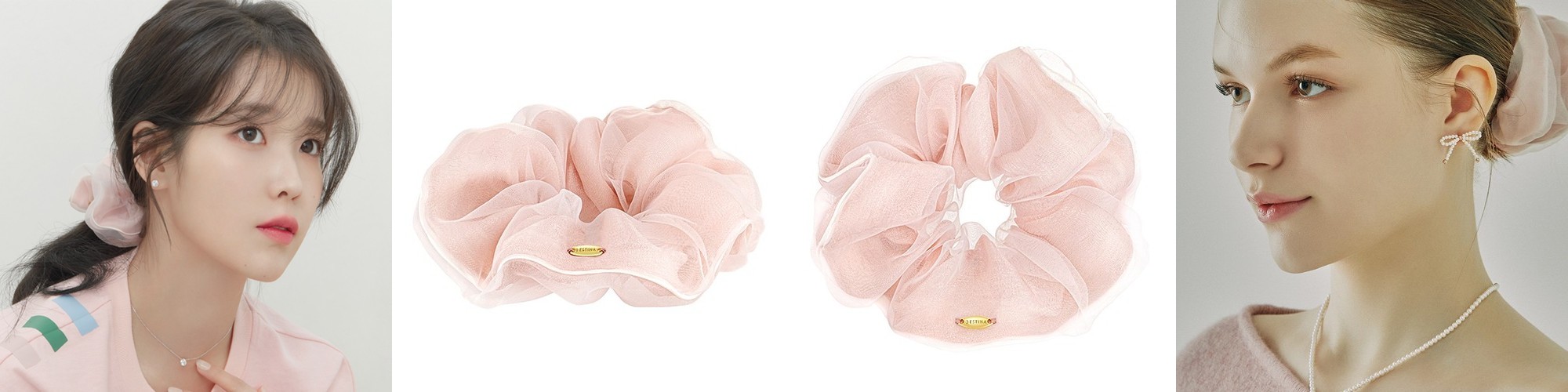 리본머리끈 머리리본 곱창 명품 헤어 고무줄 스크런치