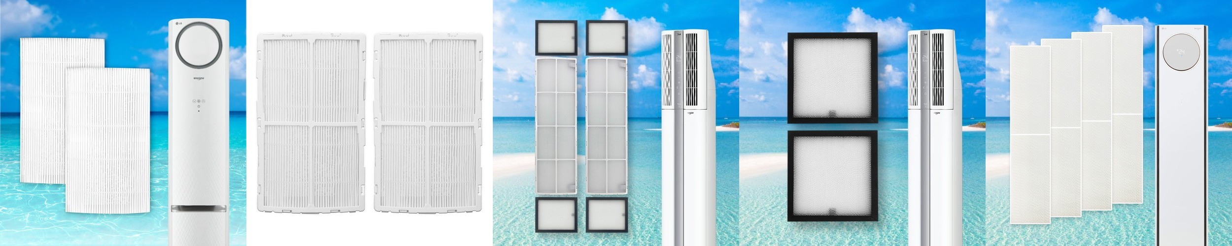 [호환] LG 휘센 칸 위너 에어컨 필터 4개 하우스필터