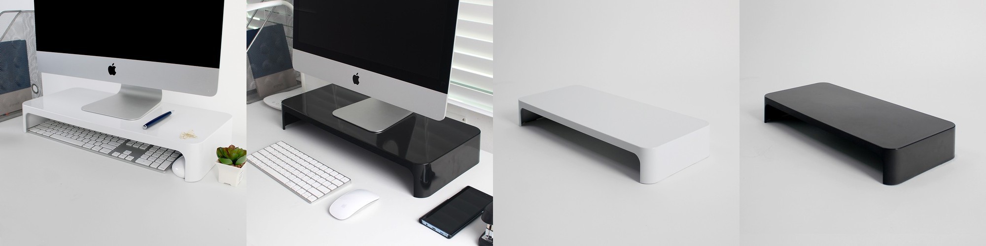 레토 우드+메탈 모니터 받침대 높이 15cm 거치대 모니터선반