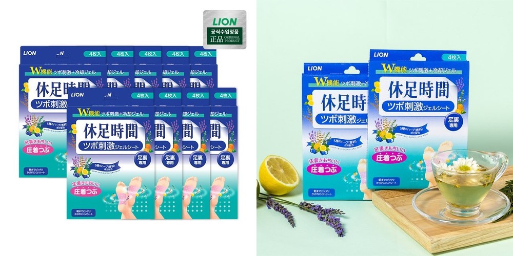 휴족시간 지압자극시트 4매입 x 6개 / 발바닥패치,힐링패치