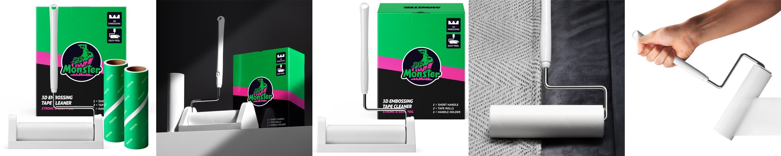 홈앤미 스트롱 사선컷팅 돌돌이 테이프크리너 본체용 리필 9개