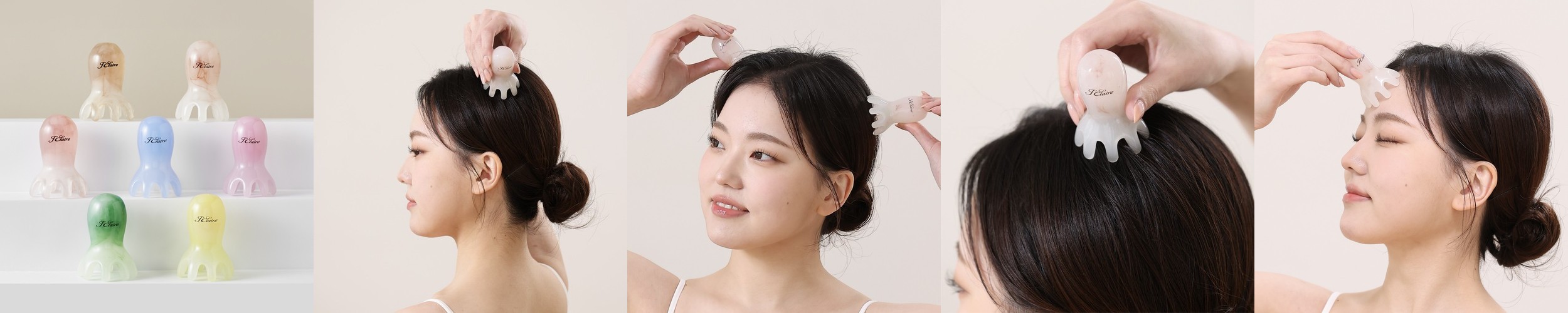 NEW 휴플러스 밤송이 괄사 근막 리프팅 림프 순환 진동 온열 얼굴 이중턱 승모근 마사지기