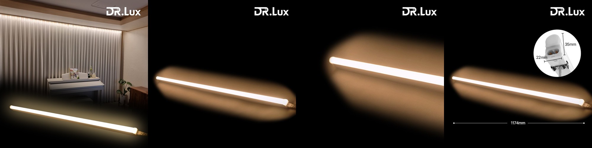 600mm LED T5 조명 간접조명 10W, 전구색