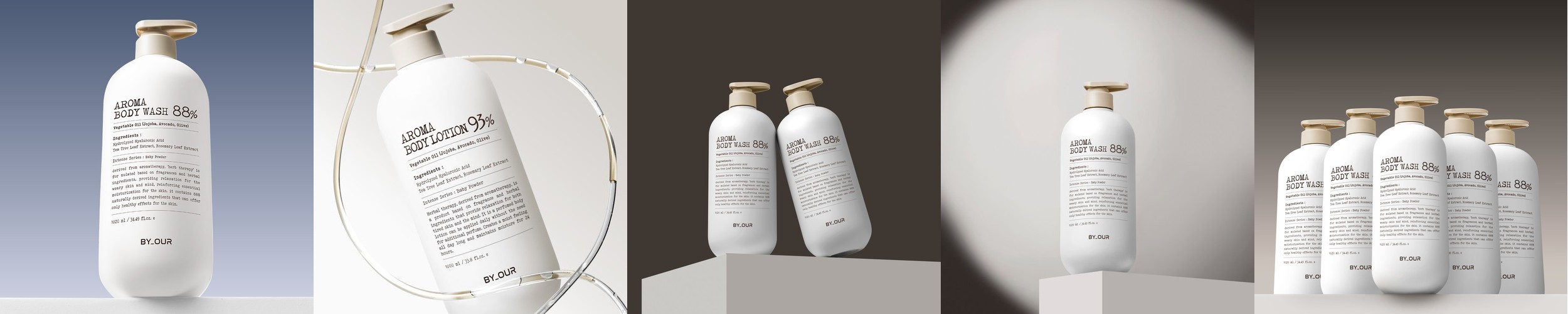 바이아우어 약산성 퍼퓸 아로마 바디워시 베이비파우더향, 1.02L, 1개
