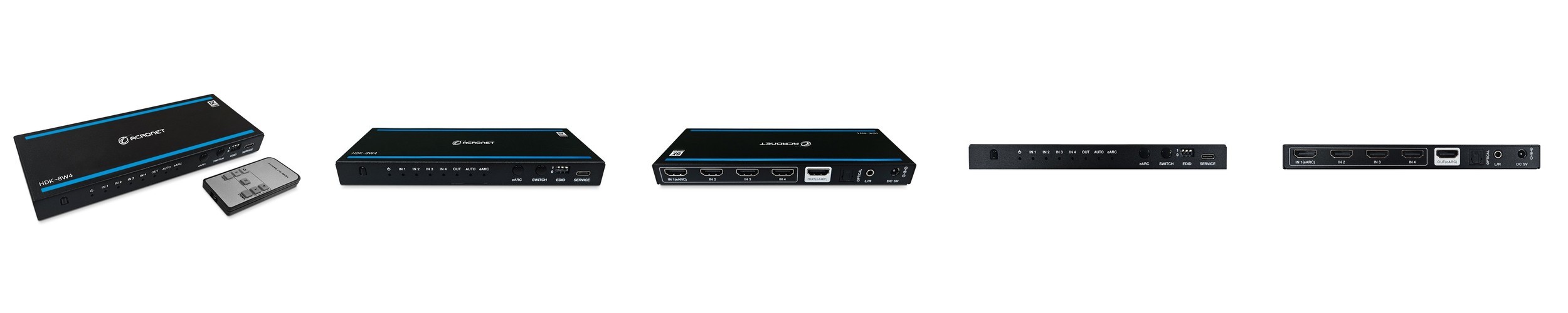 아크로넷 HDK-8W4 4:1 8K HDMI선택기 eARC/ARC지원
