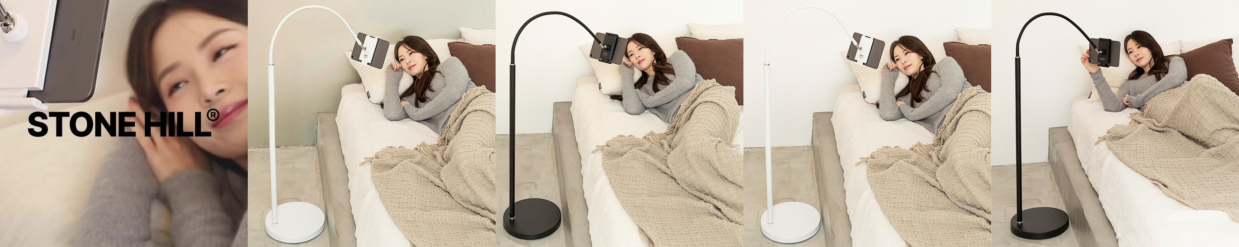 런닝머신 핸드폰 거치대 휴대폰 스탠드 자바라