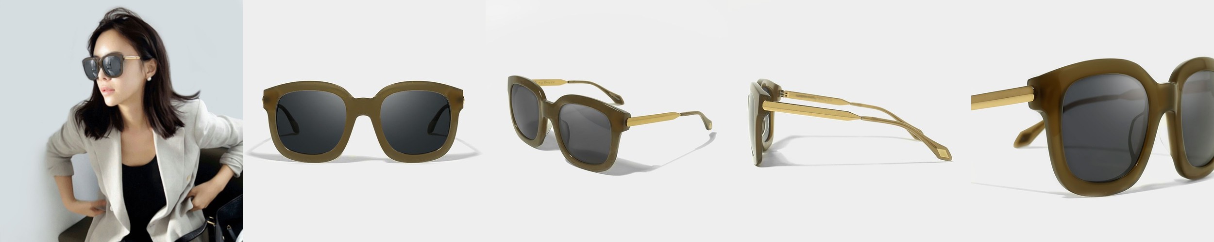 UV 자외선차단 남자 빅 오버 사이즈 대두 블랙 선글라스