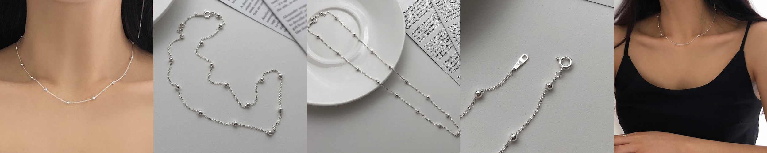 (5종세트/실버925) 14k 5종 세트 레이어드 컷팅 실반지 가드링