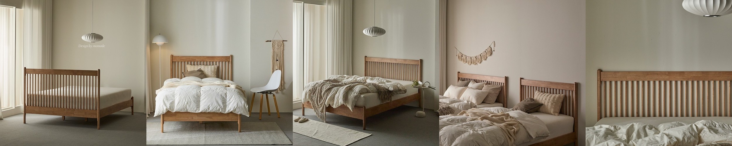 모모드 투스테이 고무나무 원목 신혼부부 침대 프레임 슈퍼싱글 SS