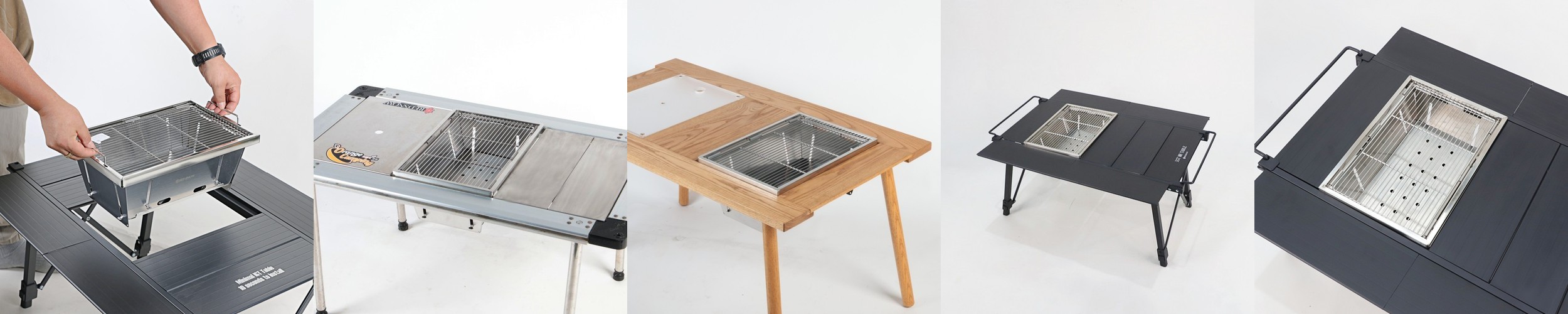 꾸버스 애플 43 바베큐그릴 훈제 원형 법랑 직화 야외 캠핑 펜션 숯불 화로 BBQ 화로대