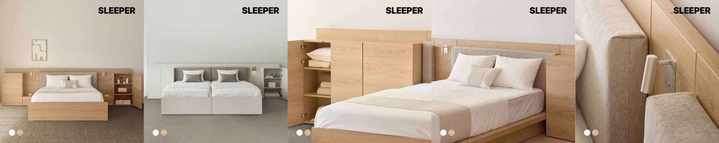 마티니 평상형 고무나무 원목 침대 프레임 SS