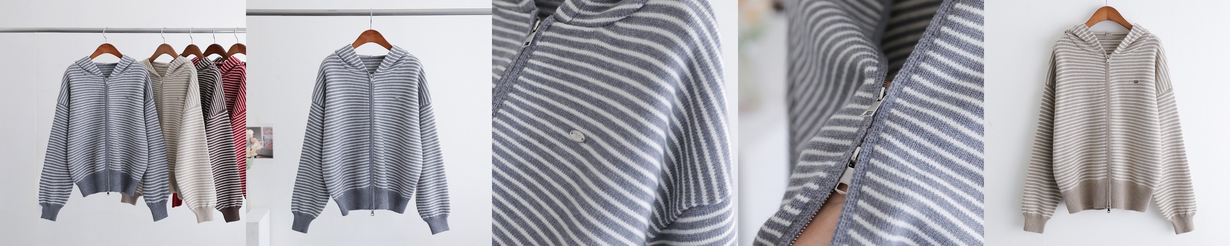 앤써 루즈핏 자수 스트라이프 남방 셔츠