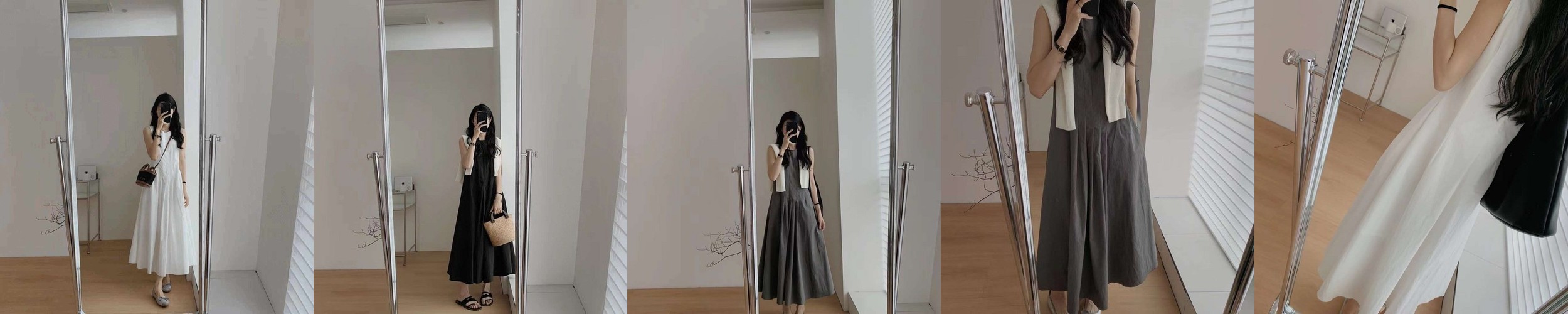 하마마스 린넨 모시 민소매 나시티 여름 미시옷 엄마옷