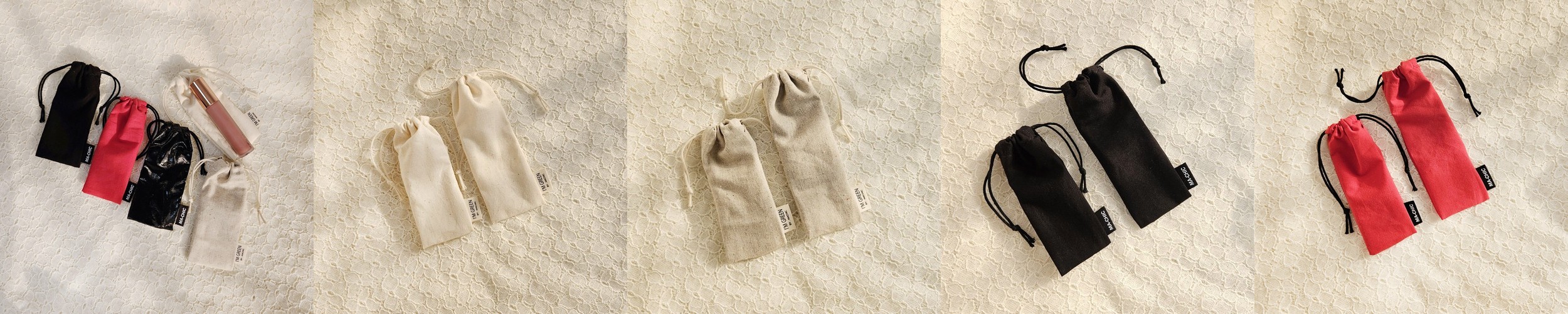 고급수제 검정 복주머니파우치 복조리이너백 무지더스트백 이너파우치 스트링주머니