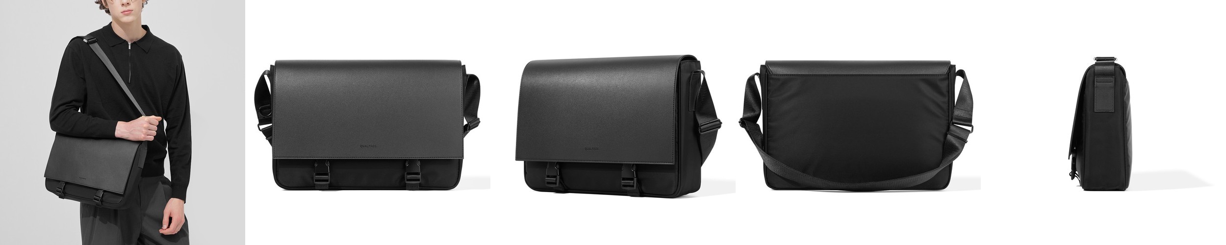 PEEPS 뉴이스트 마그네틱 메신저백 학생 유스메신저백 BLACK