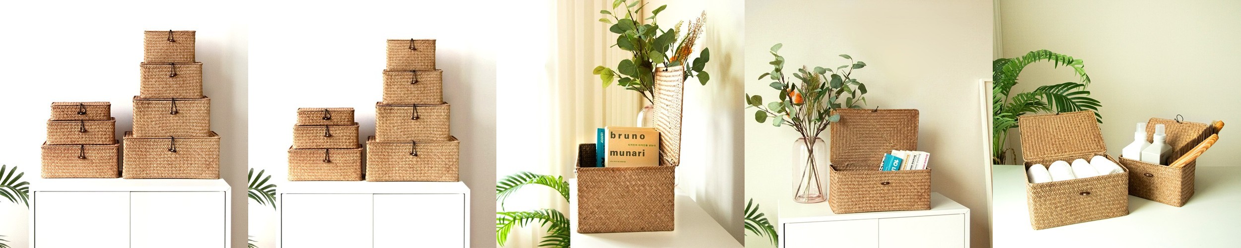 노리스 여름 왕골 라탄 슬리퍼 커플 사무실 실내화 나바호 패턴 퍼플