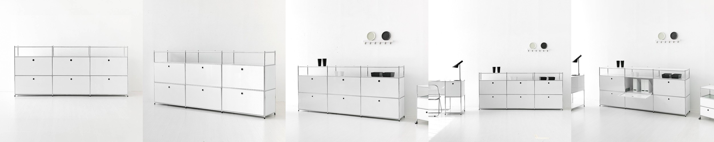 [5월 중순 입고예정] 모듈가구 심플리 2×2 수납장 4문 BC606 118x40x85, 2단, 퓨어화이트 3220.9677