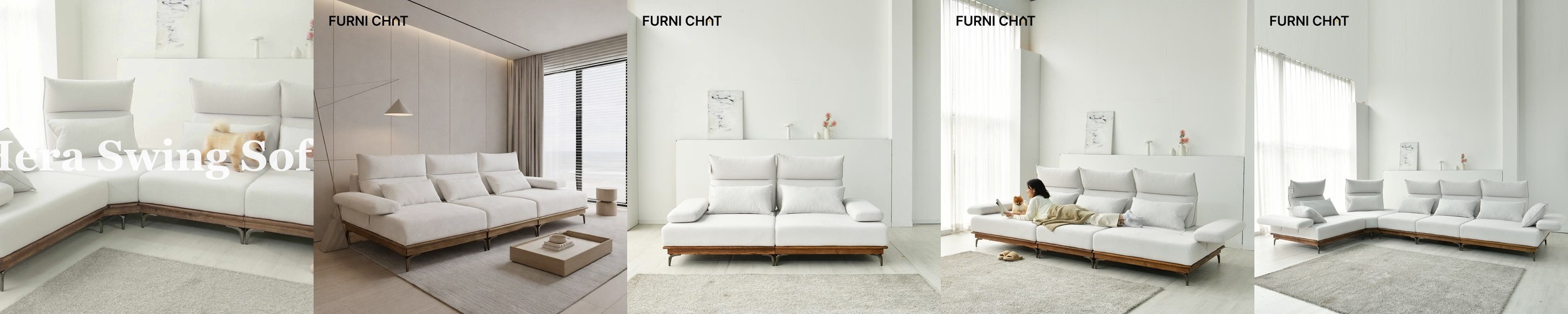 라플랑 갤럭시 이지클린 패브릭 모듈형 스윙 소파 sk 아이보리, 3.5인용