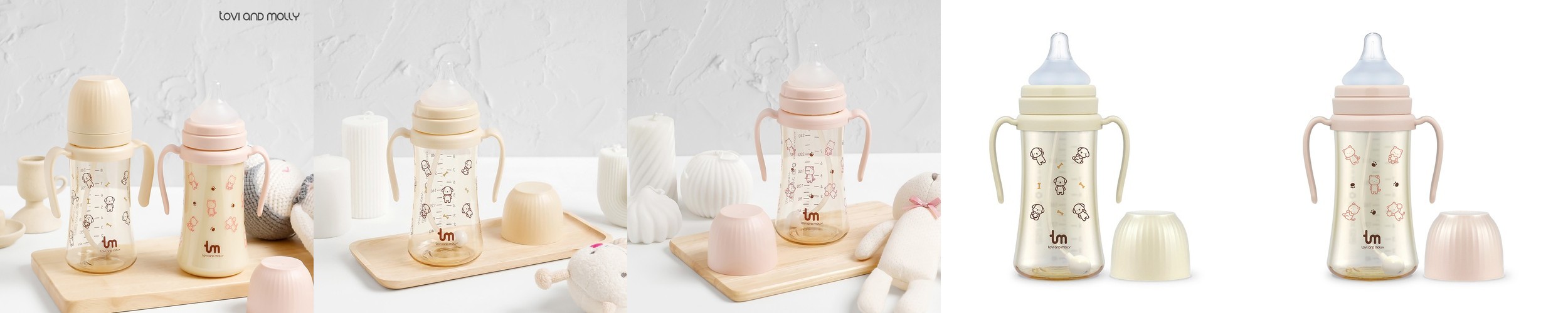 닥터브라운 오피셜 / 유리 데코 젖병 내로우넥 250ml 2개, 2단계꼭지,치발기 옵션선물