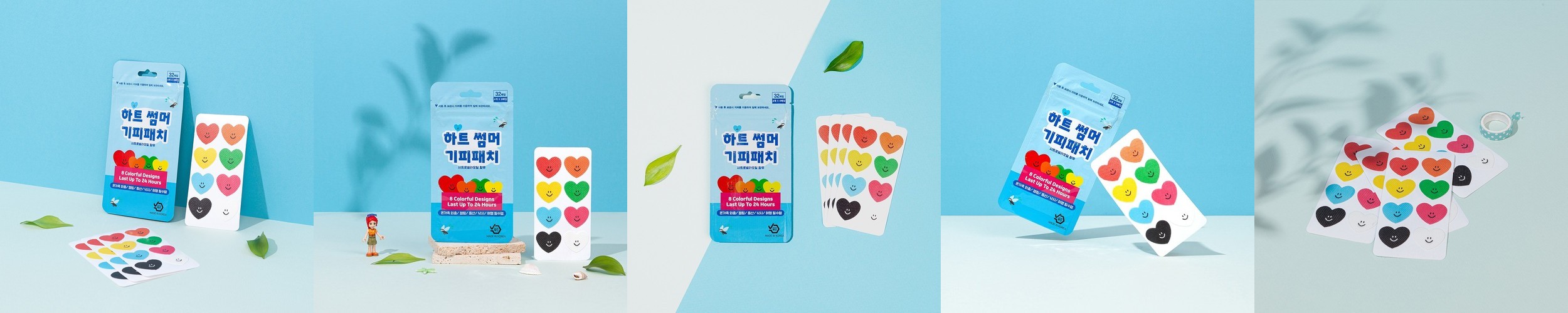 해피플라워 모기패치 썸머패치 모기퇴치스티커 1+1 72매 기피제 국산100%